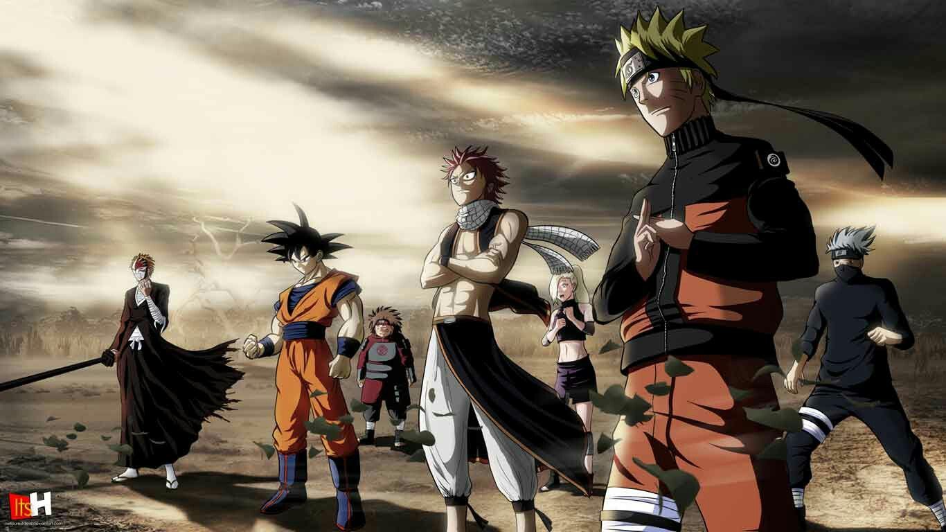 Naruto, Natsu, Goku, Ichigo. Wallpaper naruto shippuden, HD anime wallpaper, Naruto shippuden