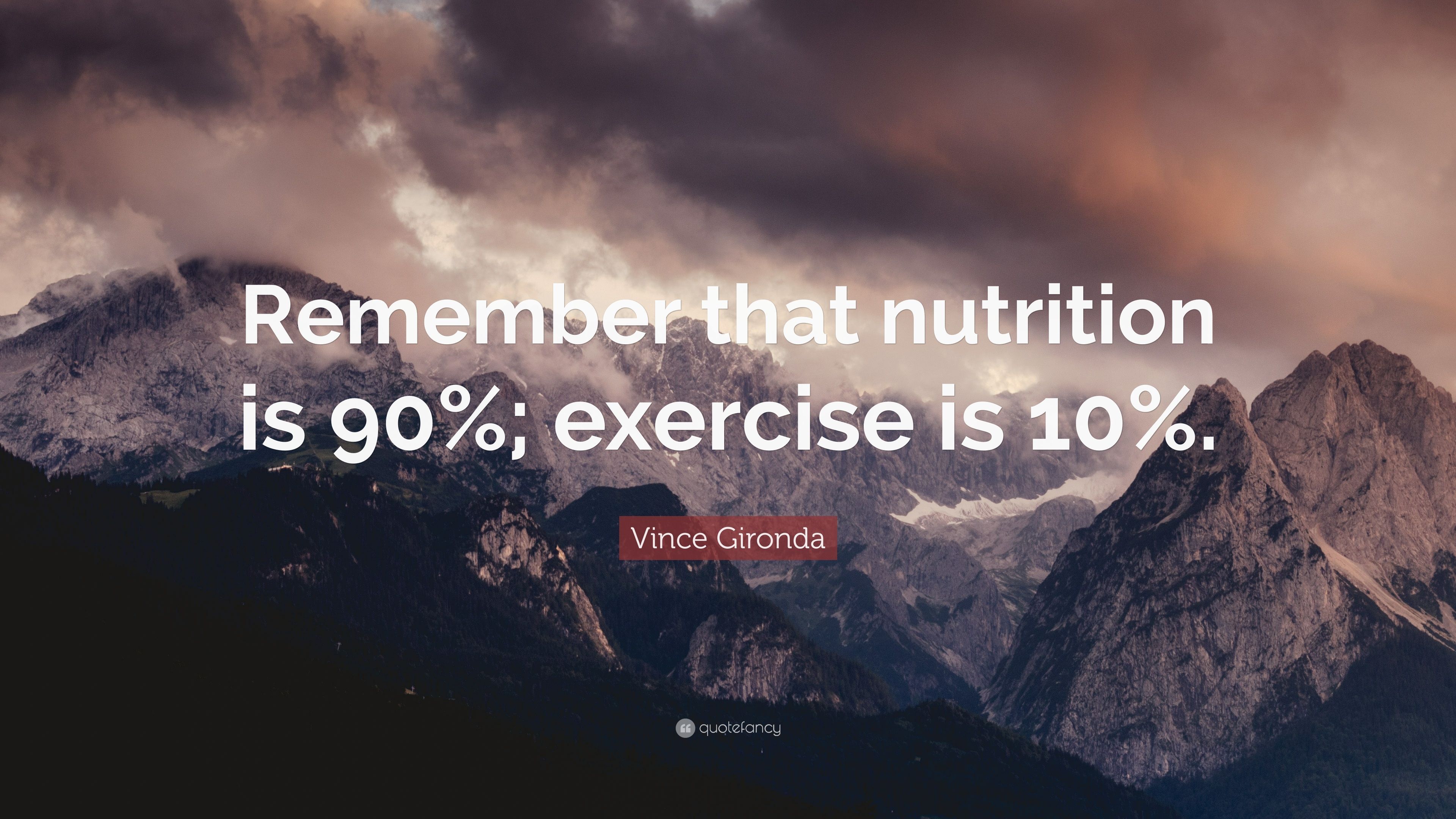 Vince Gironda Quote: “Remember that nutrition is 90%; exercise is 10%.” (7 wallpaper)