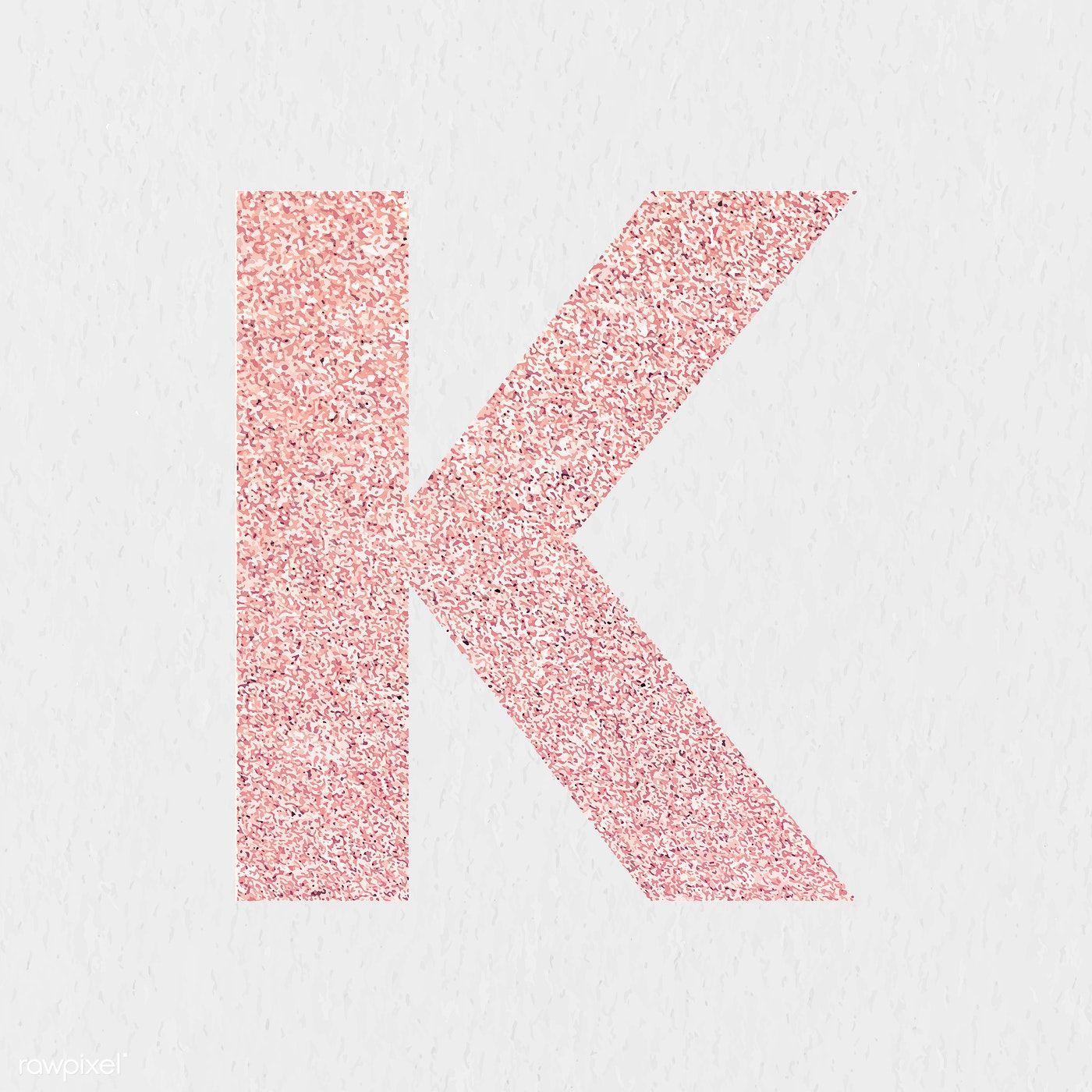 Glitter capital letter K sticker vector. free image / NingZk V. Alphabet wallpaper, Letter k, Lettering alphabet fonts