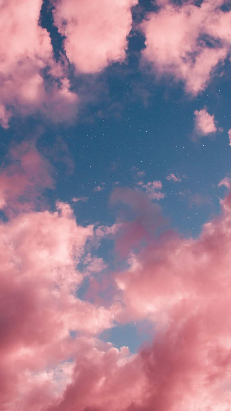 Pink Sky #iPhone Iphone Wallpaper Pink Sky 132591 Beautiful W. Pink Clouds Wallpaper, Aesthetic Background, Night Sky Wallpaper