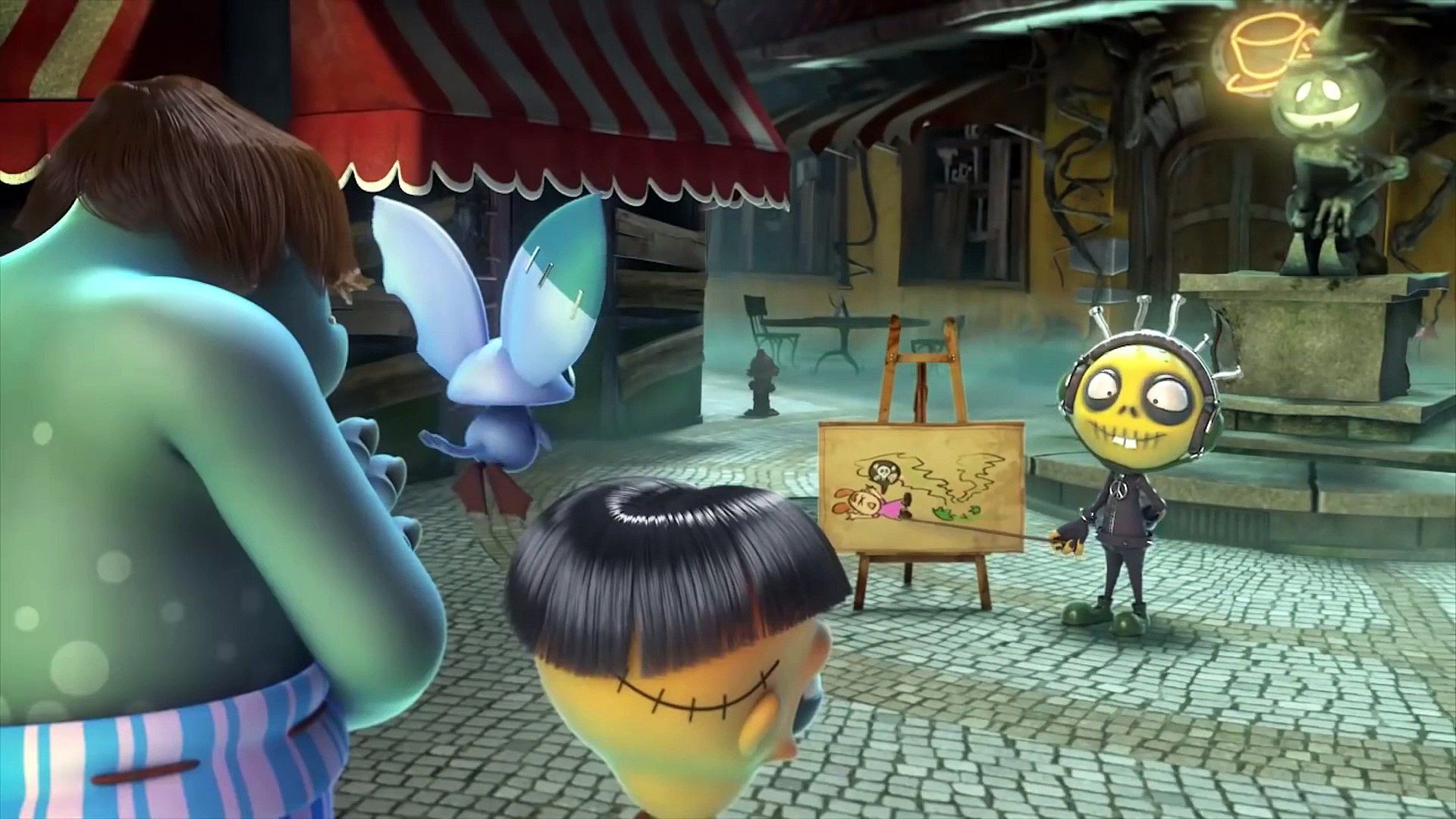 Zombie Dumb. Rage of Skull. Zombie cartn. Funny cartn for Children