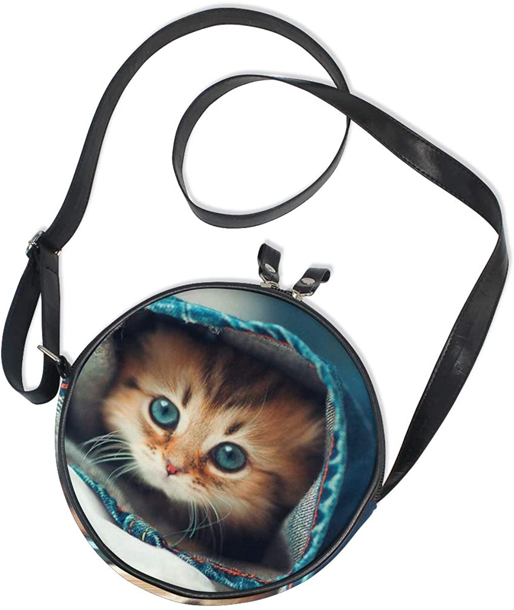 Jacksome cat HD wallpaper Girls Purse Small Handbag Princess Canvas Crossbody Bag Kids Shoulder Purse Round bag: Handbags: Amazon.com