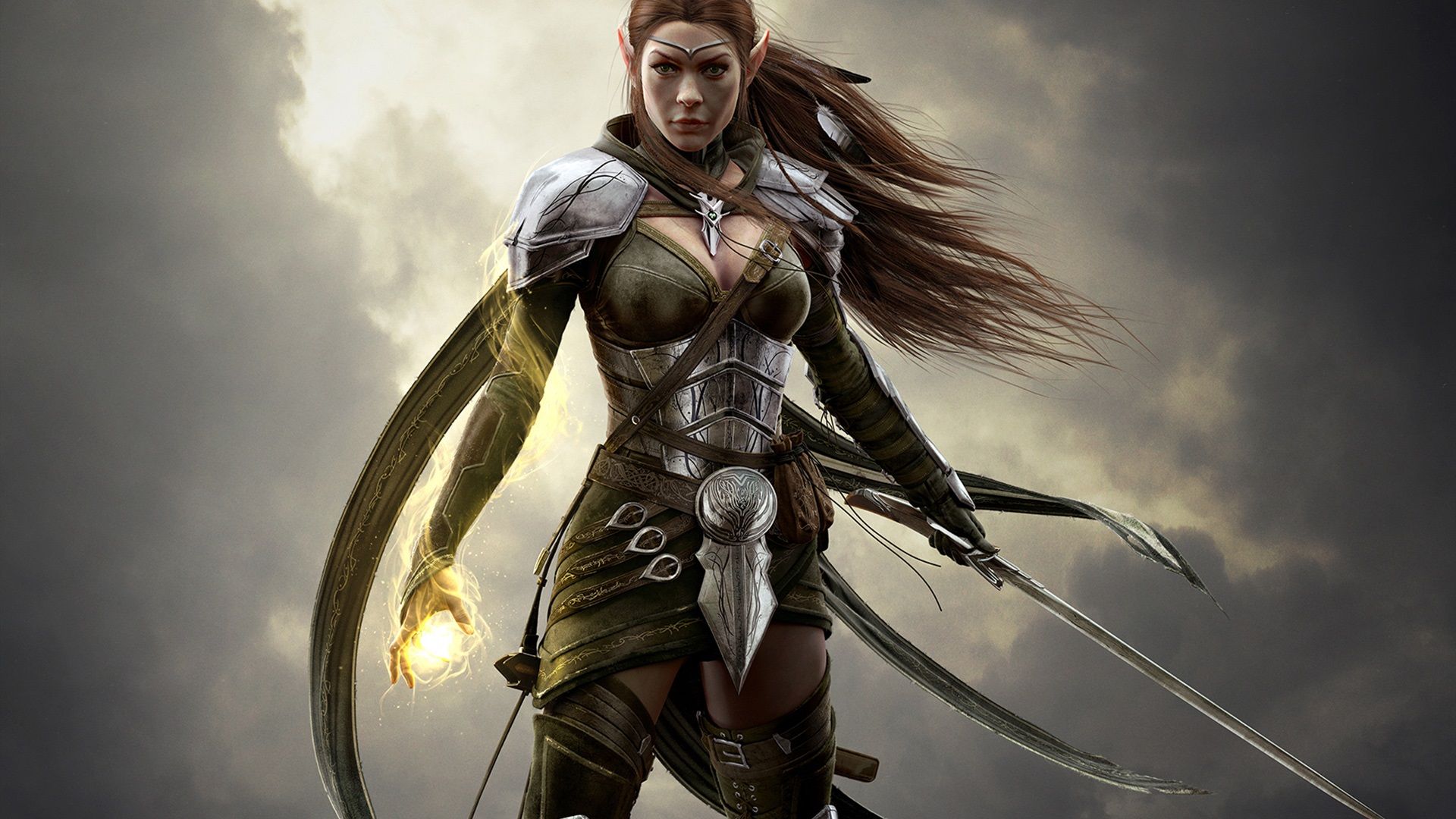 Wallpaper Elder Scrolls Online, wizard girl 1920x1080 Full HD 2K Picture, Image