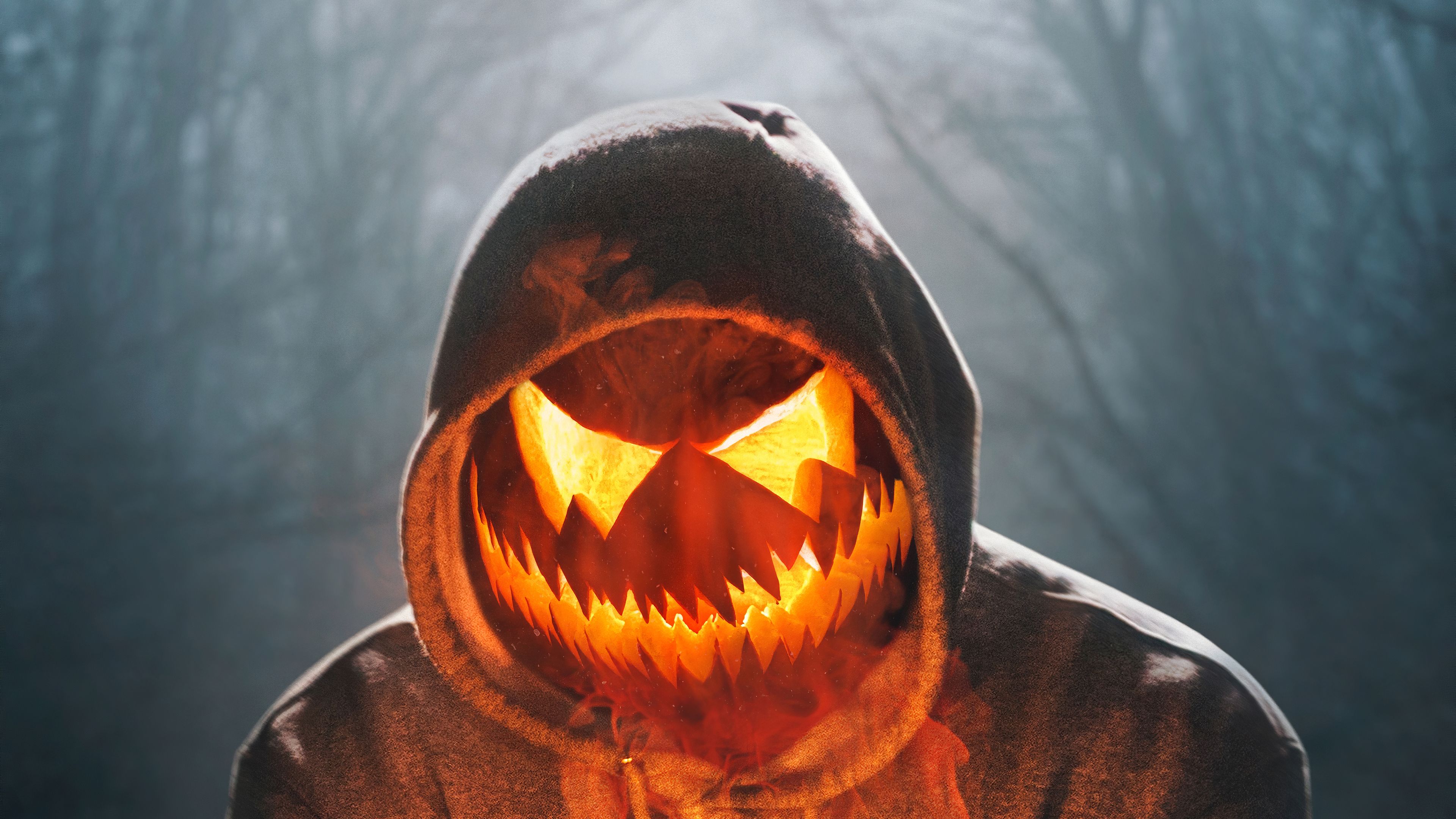 Halloween Mask Boy Glowing 4k, HD Artist, 4k Wallpaper, Image, Background, Photo and Picture