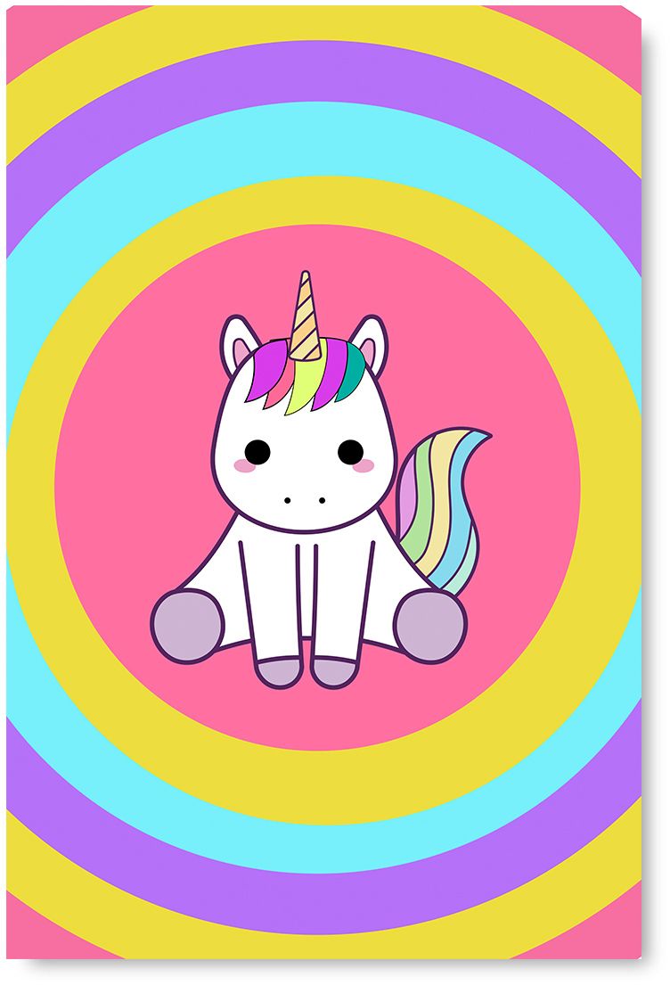 Awkward Styles Little Unicorn Decals Unicorn Poster Print Kids Room Wall Art Colorful Picture Kids Play Room Wall Art Funny Unicorn Art Newborn Baby Room Wall Decor Unicorn Wallpaper Made in USA