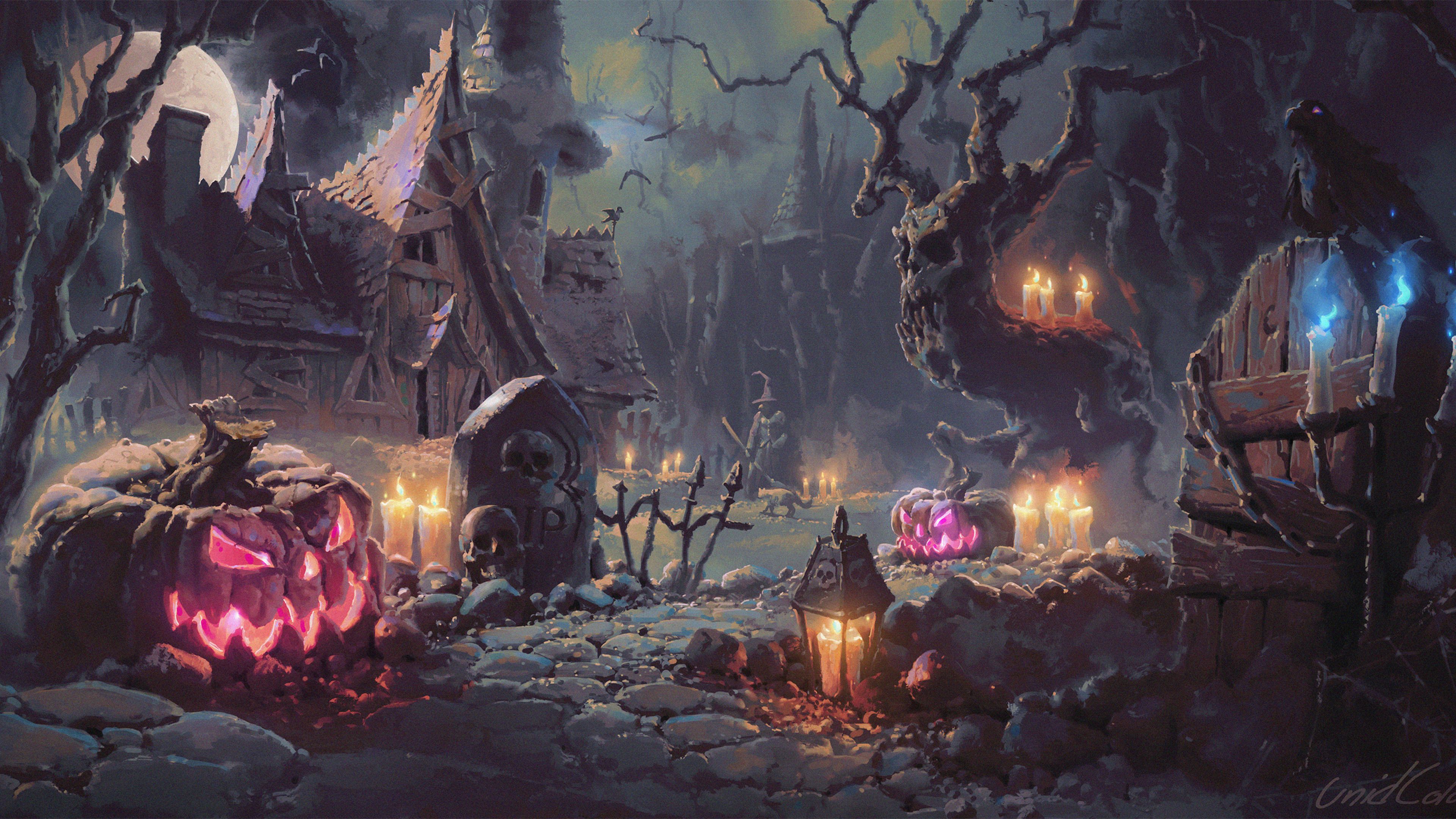 Halloween Artwork 4k HD 4k Wallpaper, Image, Background, Photo and Picture
