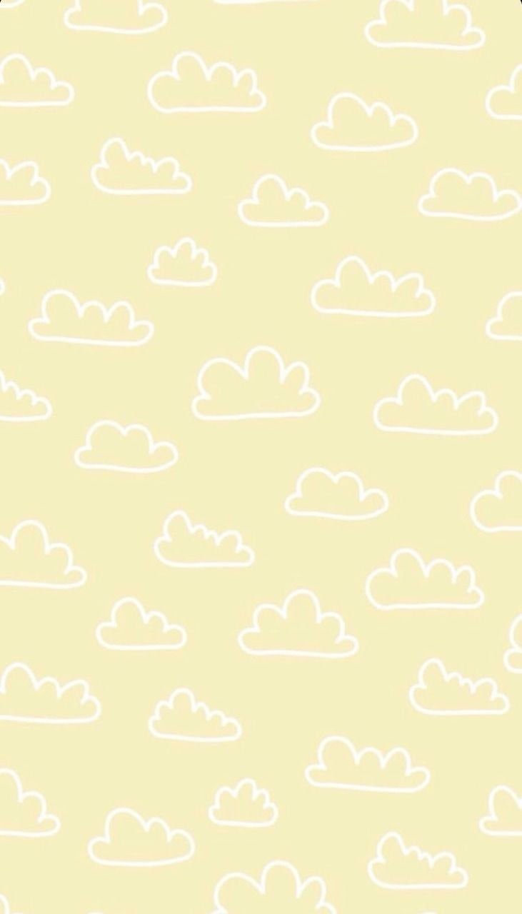 clouds, wallpaper, yellow baby and iphone wallpaper