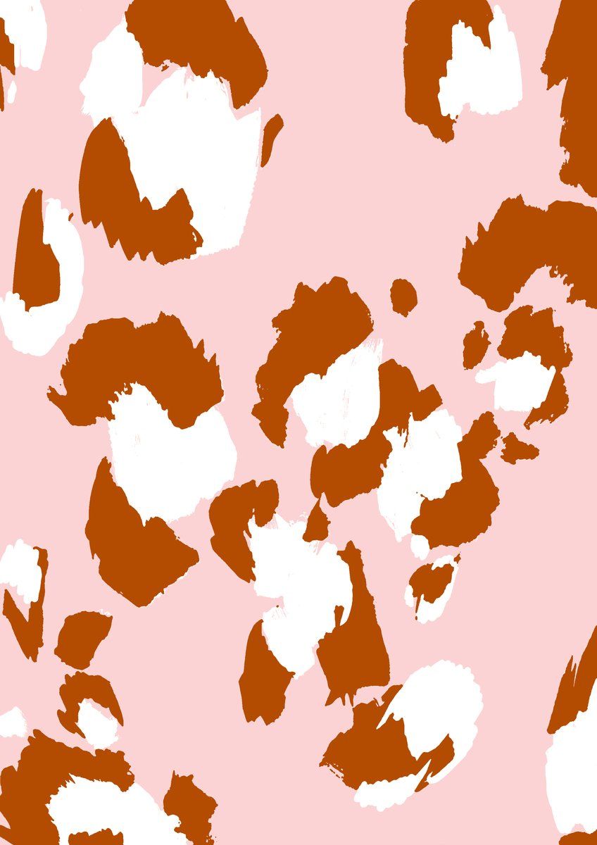 Pink & Red Leopard Print Wallpaper Sample