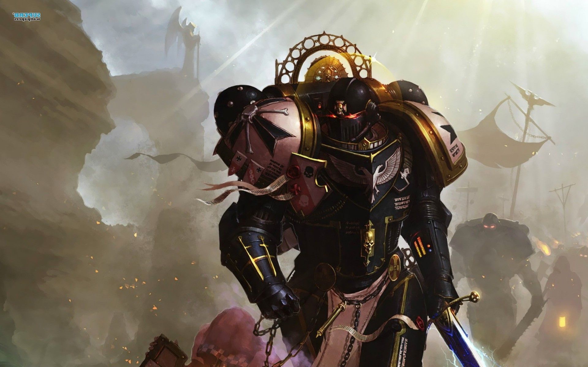 Warhammer Space Marines, Sword, Black Templars Wallpaper HD / Desktop and Mobile Background