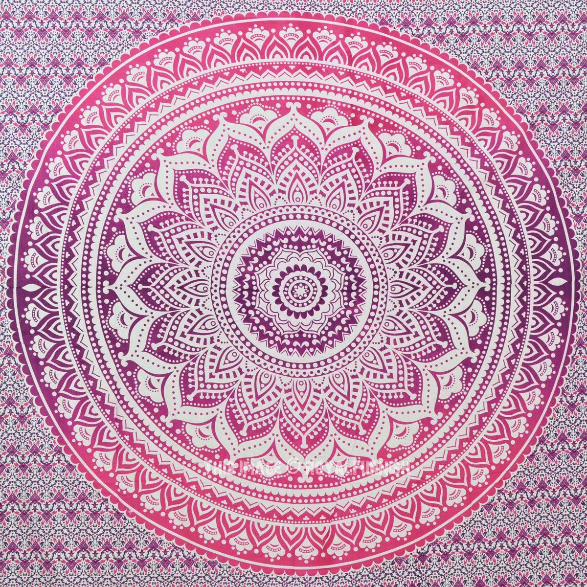 Pink Multi Floral Ombre Mandala Wall Tapestry, Medallion Bedding.com. Tapestry pink, Mandala tapestry, Mandala tapestries wall hangings