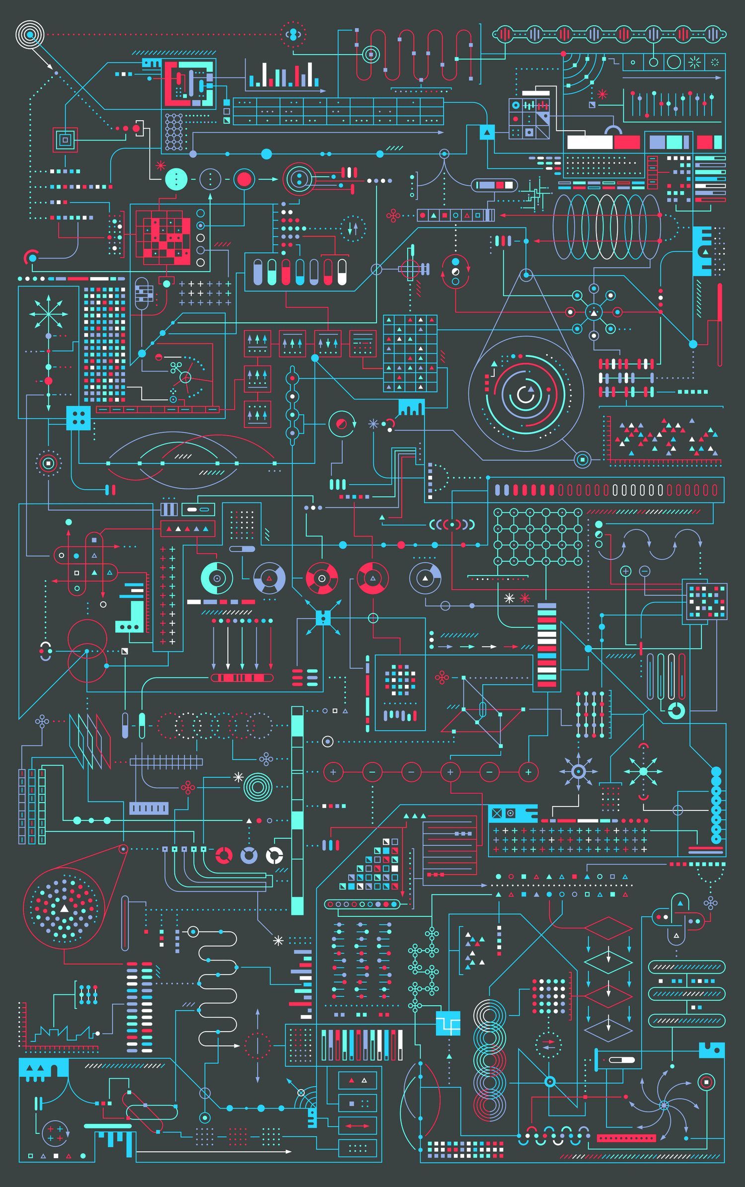 Infographic Nonsense by Jonathan Peterson Circuits Wallpaper. Math wallpaper, Technology wallpaper, Graffiti wallpaper