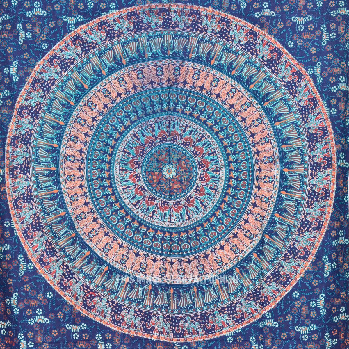 Twin Blue Bohemian Mandala Wall Tapestry, Indian Hippie Boho Bedding Throw.com. Bohemian background, Hippie wallpaper, Boho wallpaper