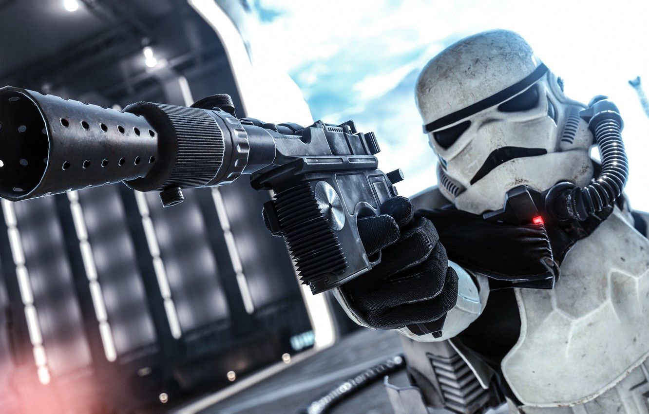 Wallpaper weapons, Star Wars, equipment, Battlefront, Stormtrooper image for desktop, section игры