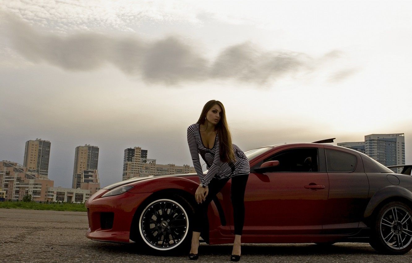Wallpaper machine, girl, Moscow, Mazda, rx - for desktop, section девушки