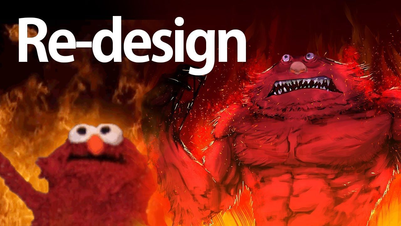 Burning Elmo (speedpainting). Concept art characters, Concept art, Art forms