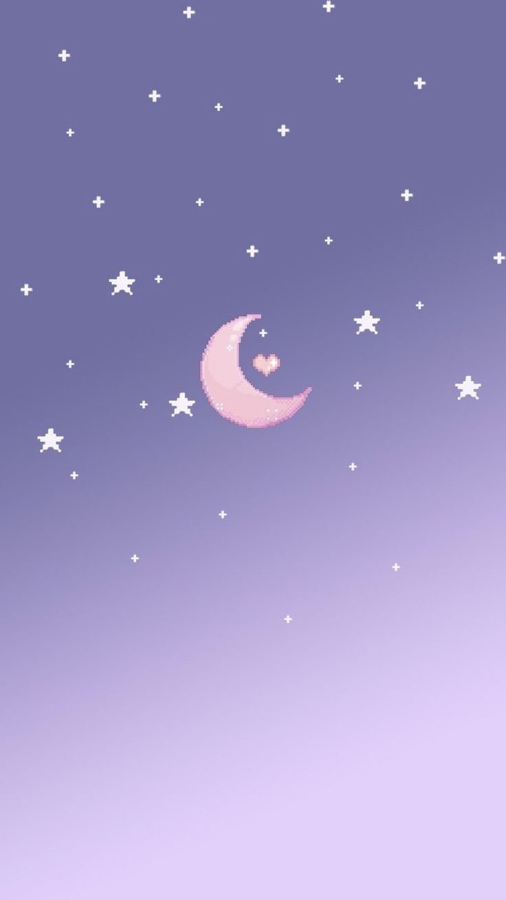 Purple Pixel Night Sky Wallpaper. Vaporwave wallpaper, Kunst tapete, Niedliche hintergründe