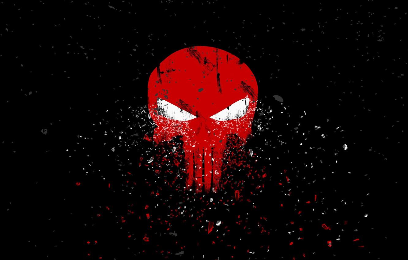 Black Wallpaper Red Skull