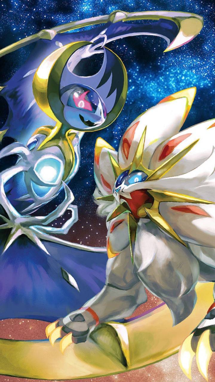 Pokemon Sun and Moon - Solgaleo and Lunala by le-monde-de-k-rosene