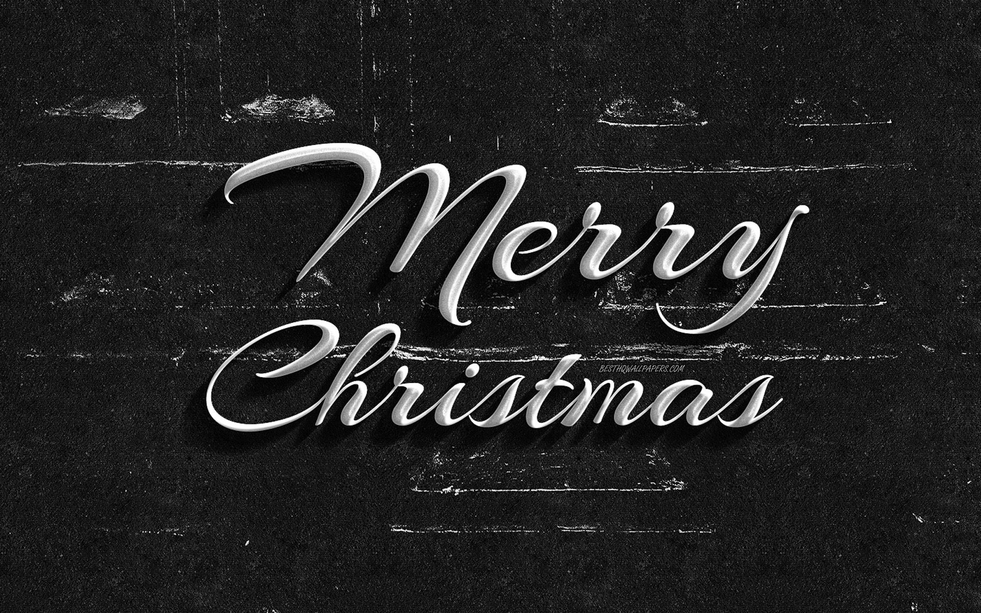 Download wallpaper Merry Christmas, retro typography, creative, gray background, xmas decoration, Merry Xmas for desktop with resolution 1920x1200. High Quality HD picture wallpaper