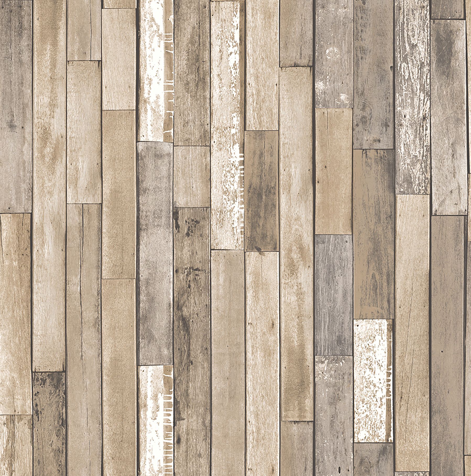 Features: -Unpasted non woven material. -Washable and strippable. -Covers about 56.4 square feet.. Reclaimed wood wallpaper, Wood plank wallpaper, Wood wallpaper
