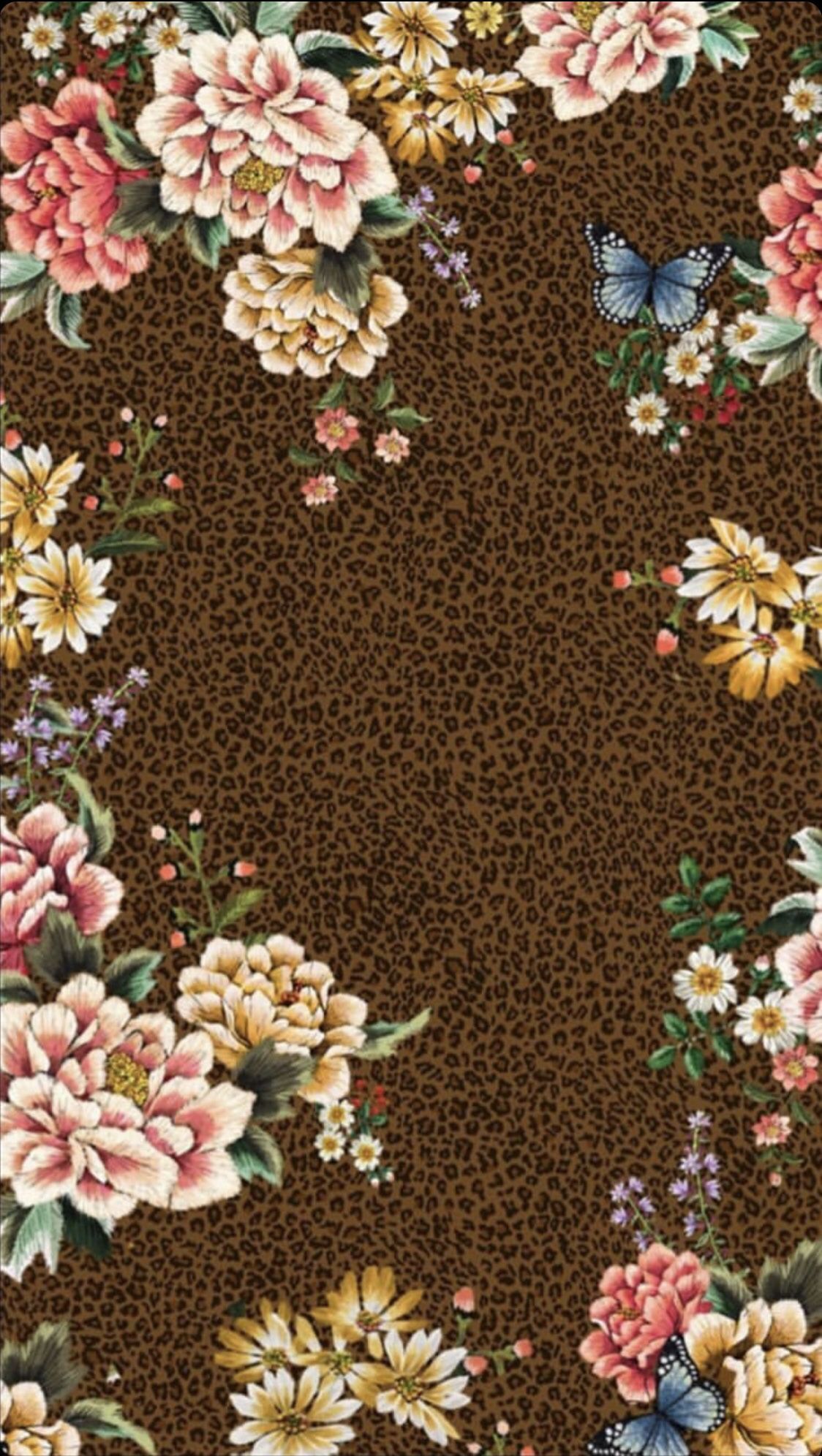Wallpaper animal print floral. Floral wallpaper iphone, Floral print background, Floral wallpaper