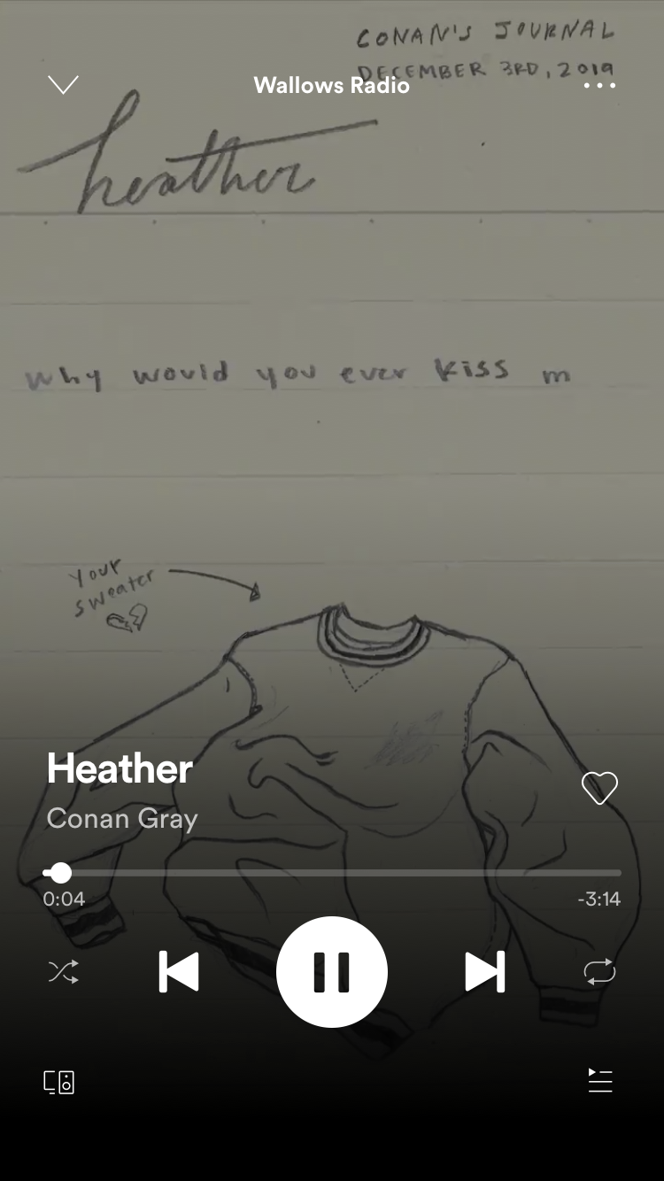 Heather, a song by Conan Gray on Spotify. Song lyrics wallpaper, Conan gray aesthetic, Conan gray