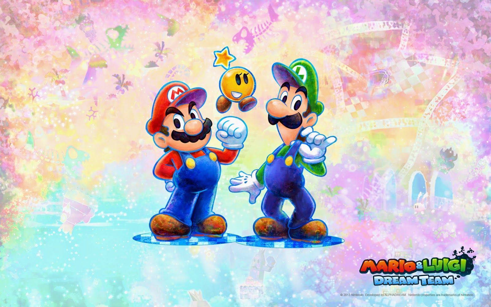 My Super Mario Boy: Mario & Luigi Dram Team Wallpaper