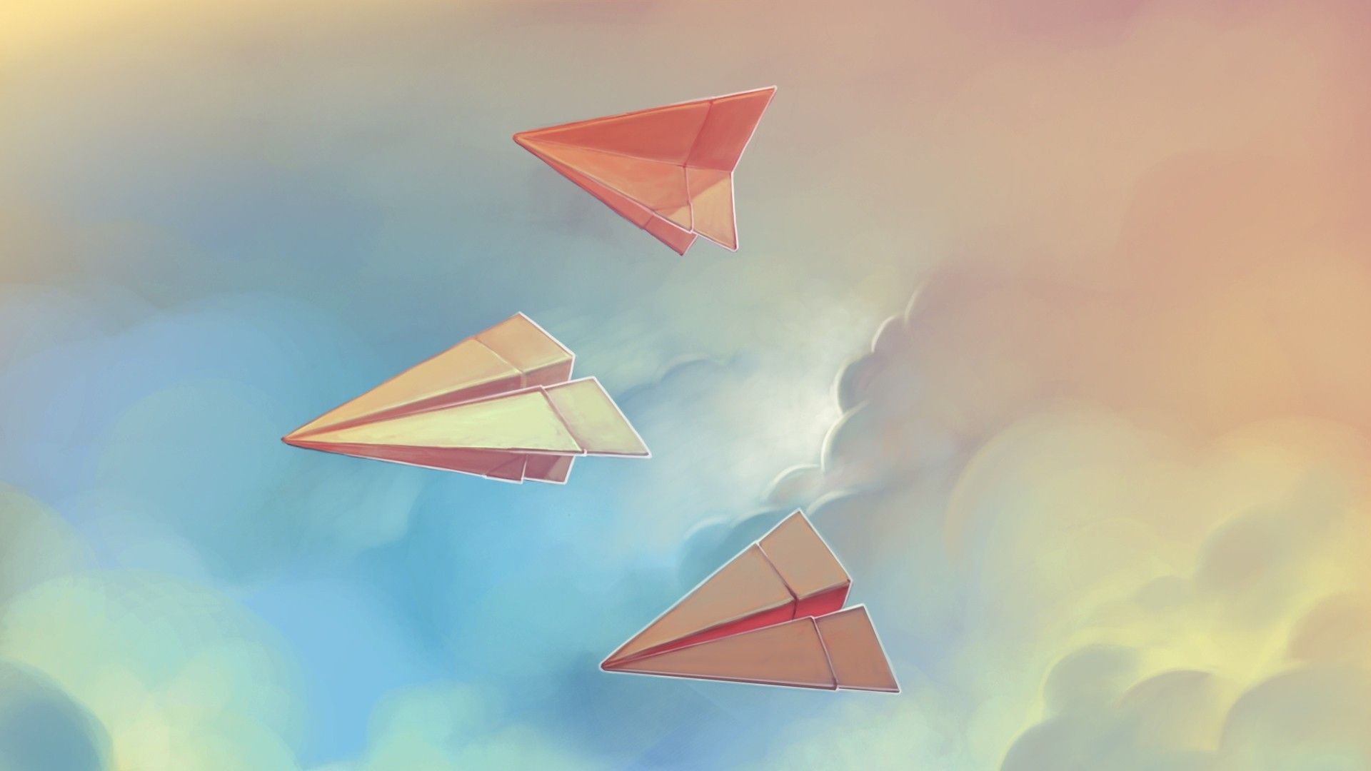 artwork, Paper planes Wallpaper HD / Desktop and Mobile Background