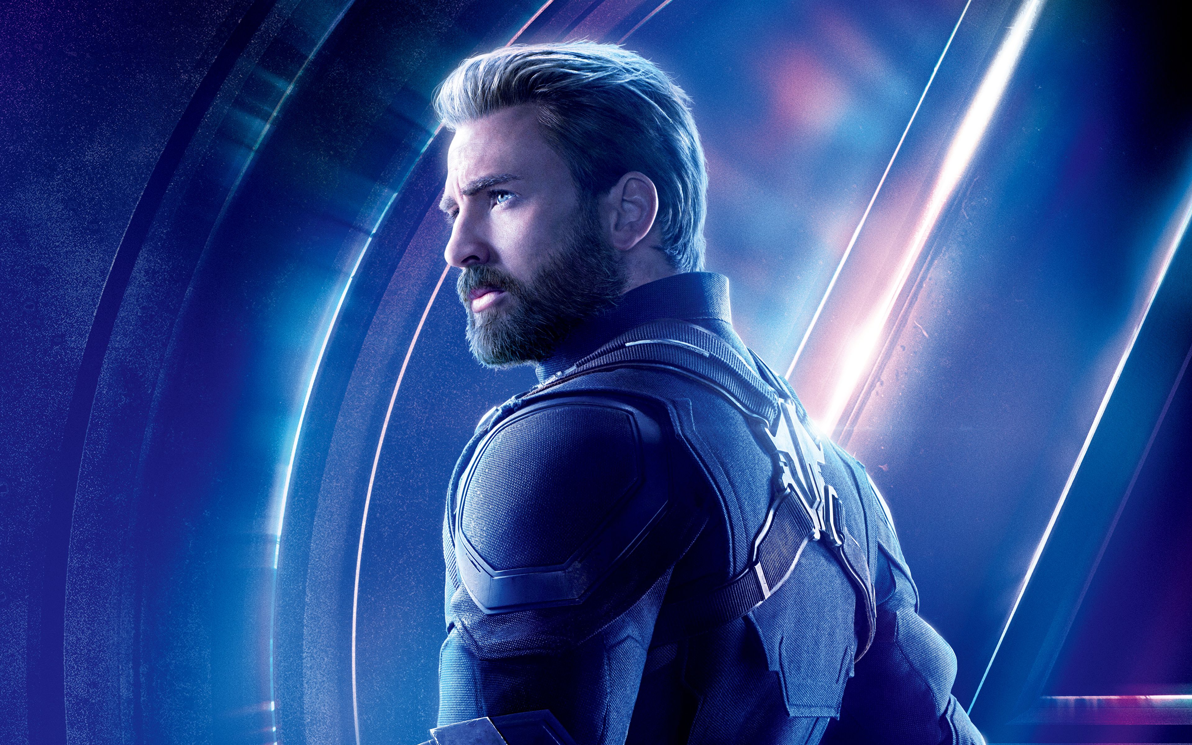 Chris Evans as Captain America Avengers Infinity War 4K 8K Wallpaper