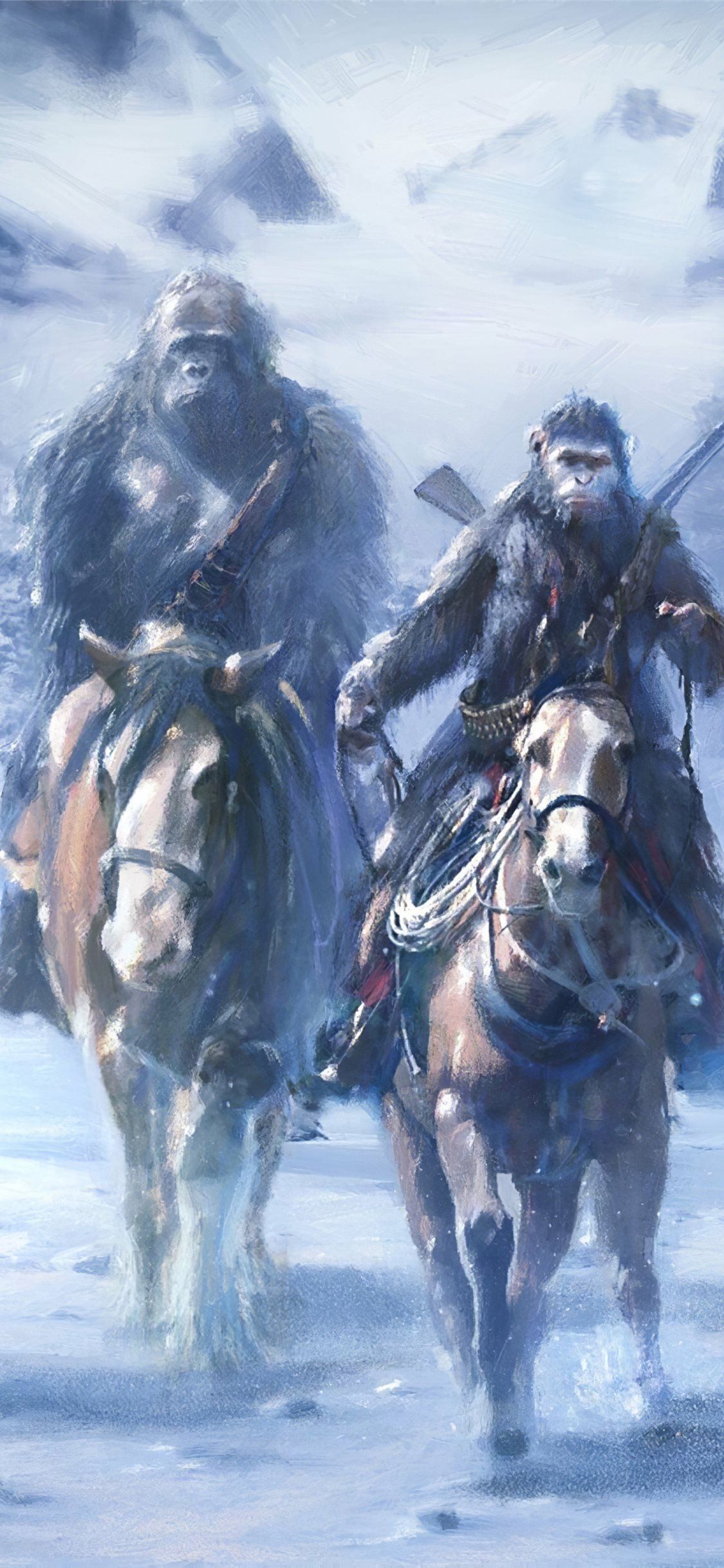 war for the planet of the apes concept art 4k iPhone 11 Wallpaper Free Download
