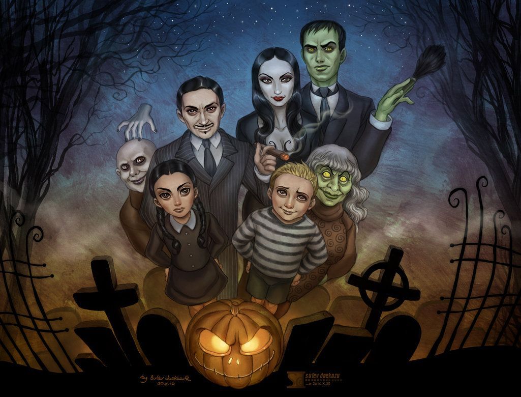 best halloween movies for families. Strictly Wallpaper: Deviant Art Wallpaper for Halloween 2011. Family art, Family cartoon, Addams family