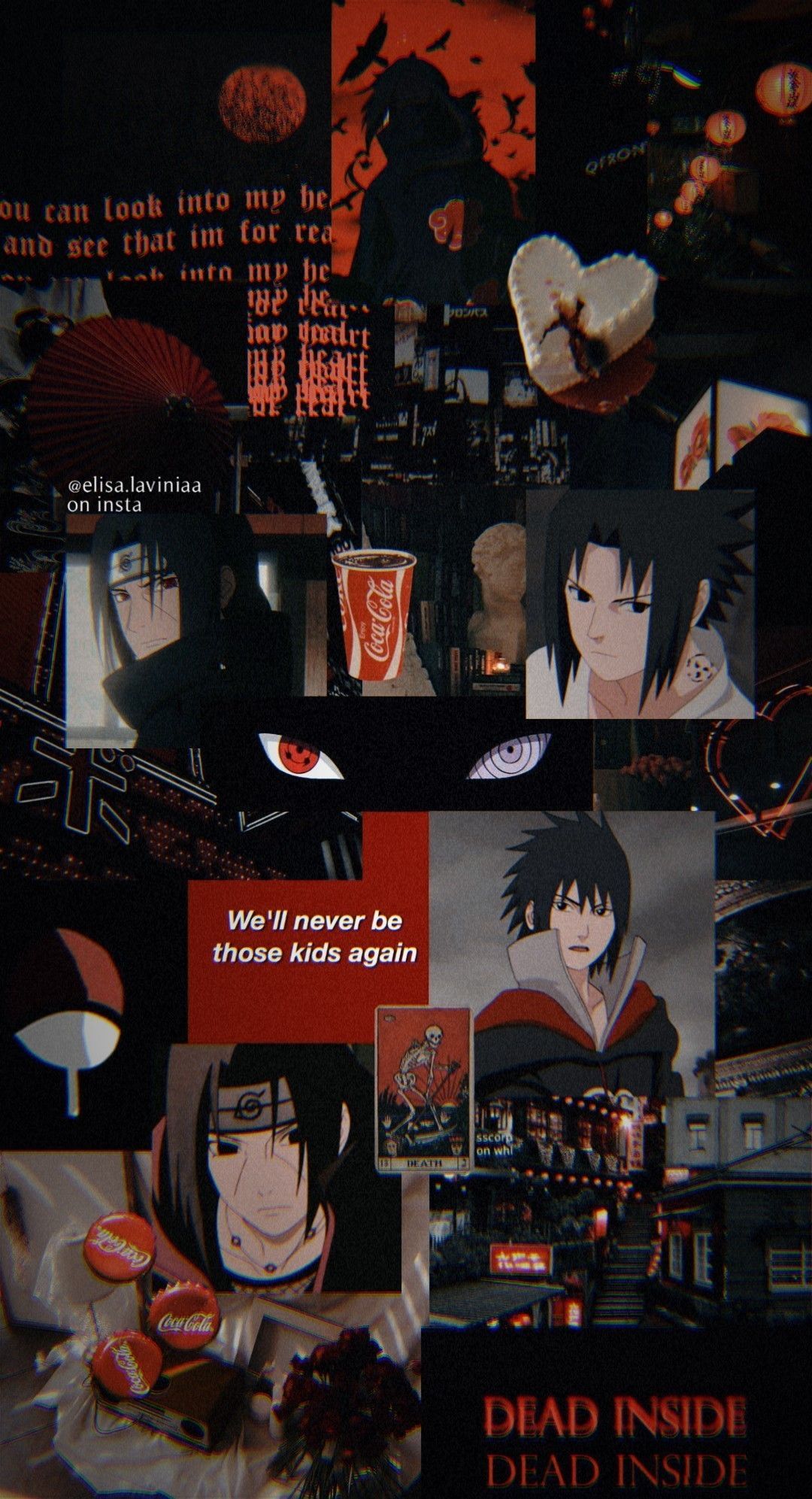 elisa.laviniaa made this!!. Naruto and sasuke wallpaper, Red and black wallpaper, Naruto wallpaper