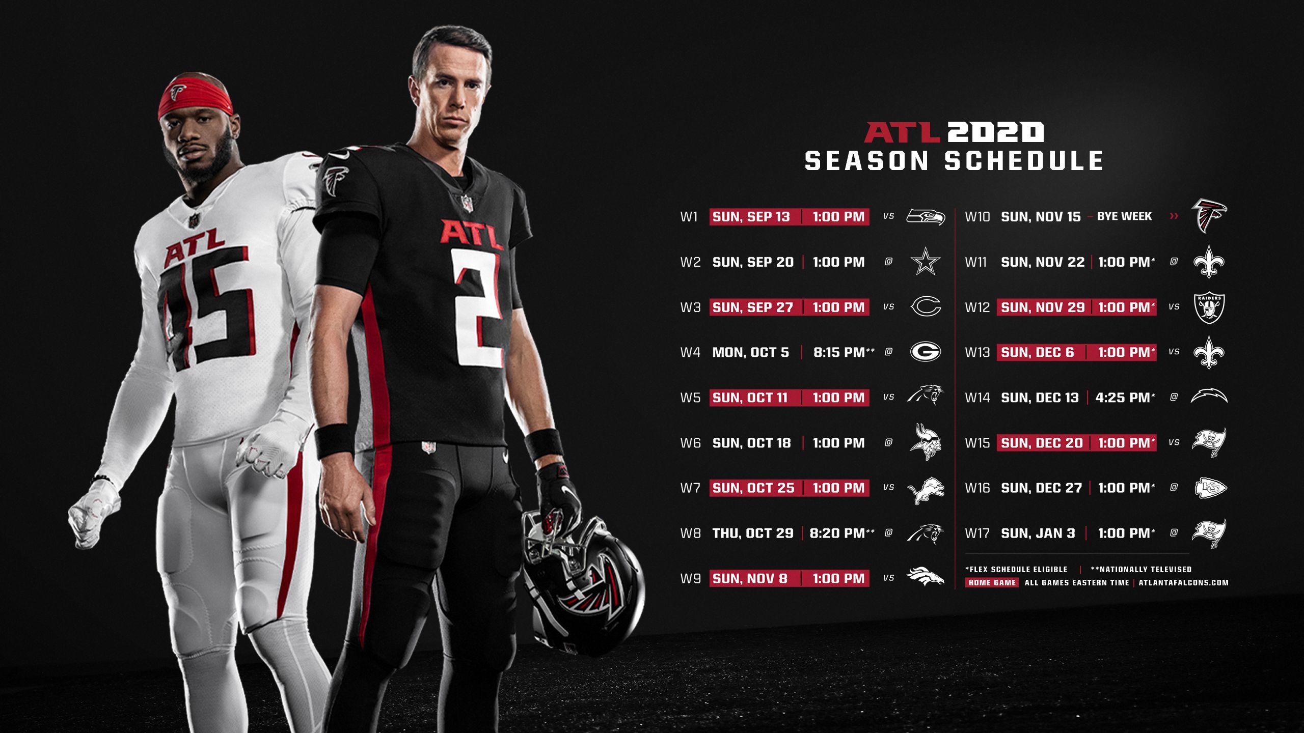 nfl falcons schedule