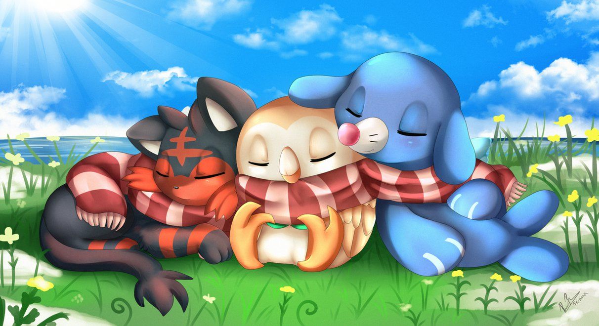 Weekly Cute: Alola Starters by pridark. Pokémon Sun and Moon