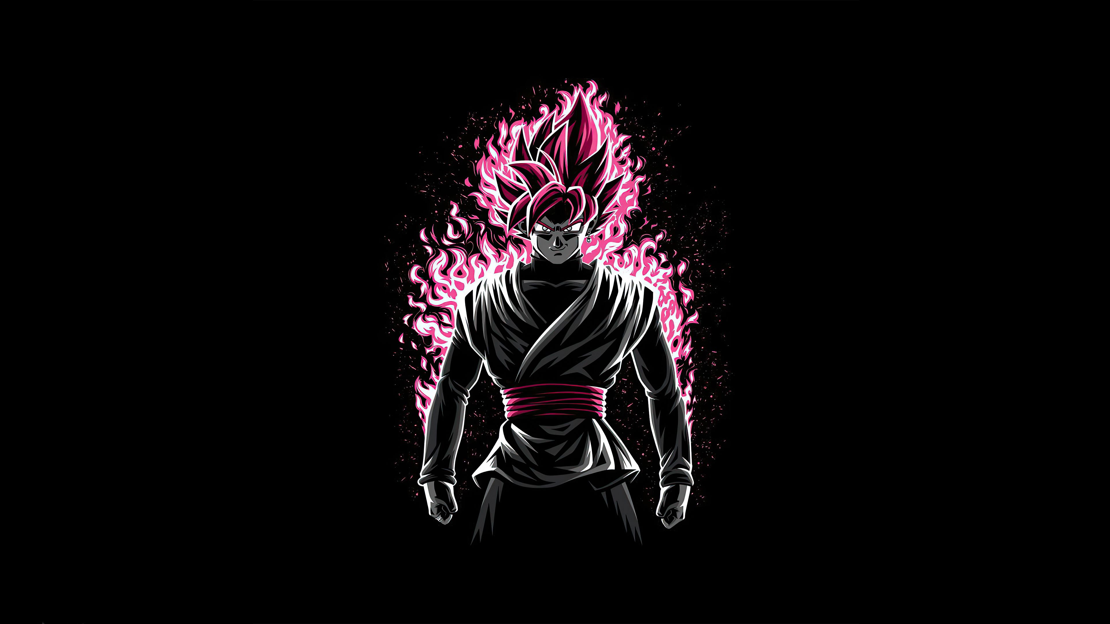 Battle Fire Black Rose Dragon Ball Z 4k