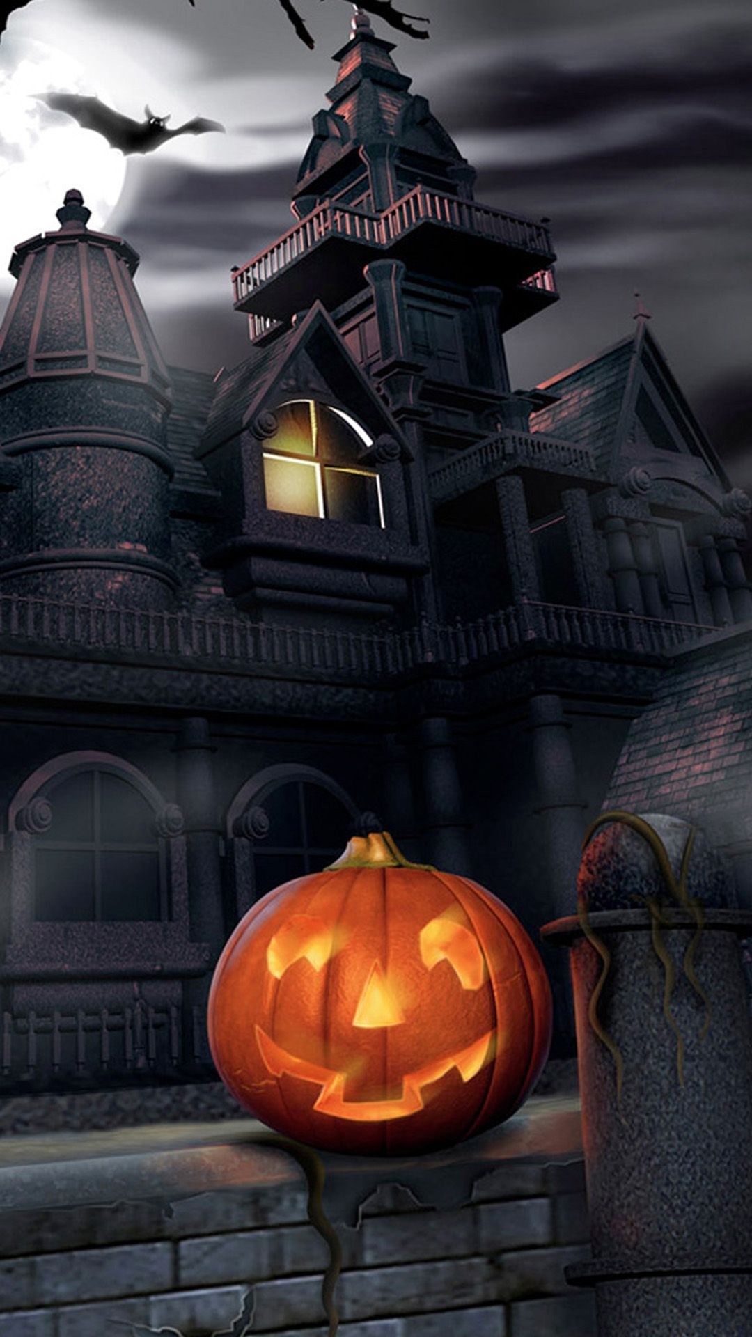 Haunted Skull Halloween iPhone 6 & iPhone 6 Plus Wallpaper. Halloween wallpaper, Halloween image, Halloween background