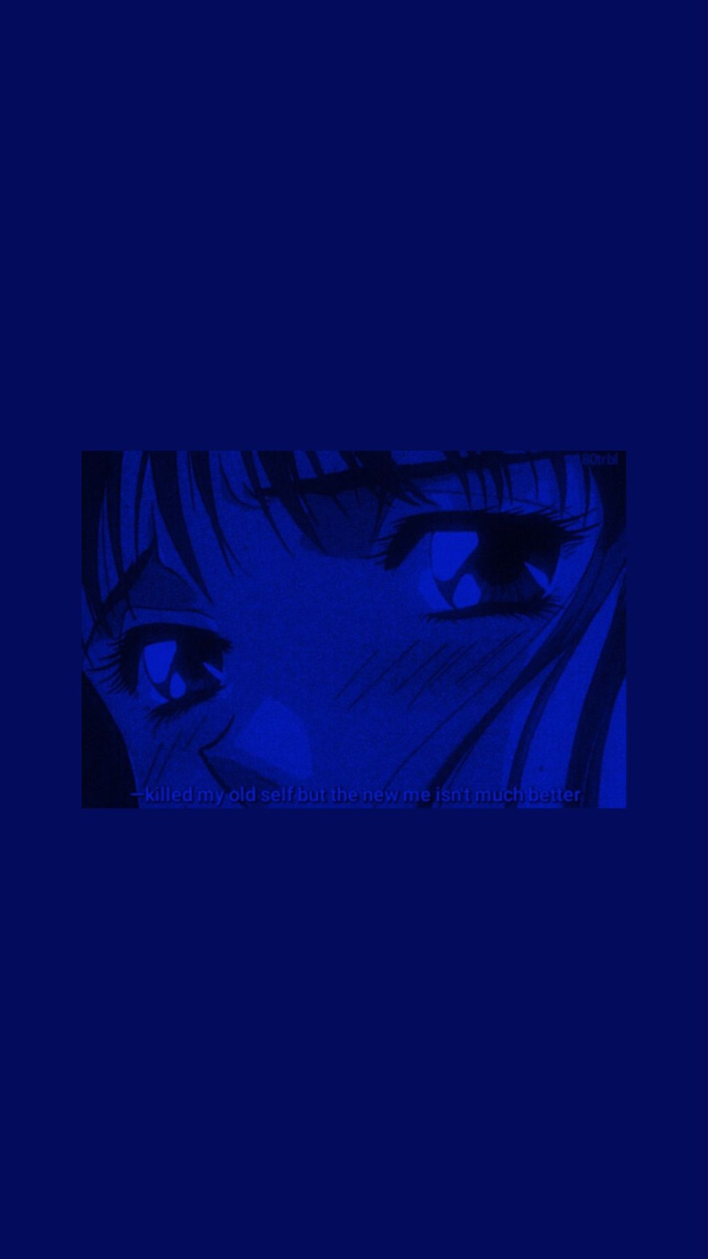 Blue Anime Aesthetic Dark Wallpaper HD