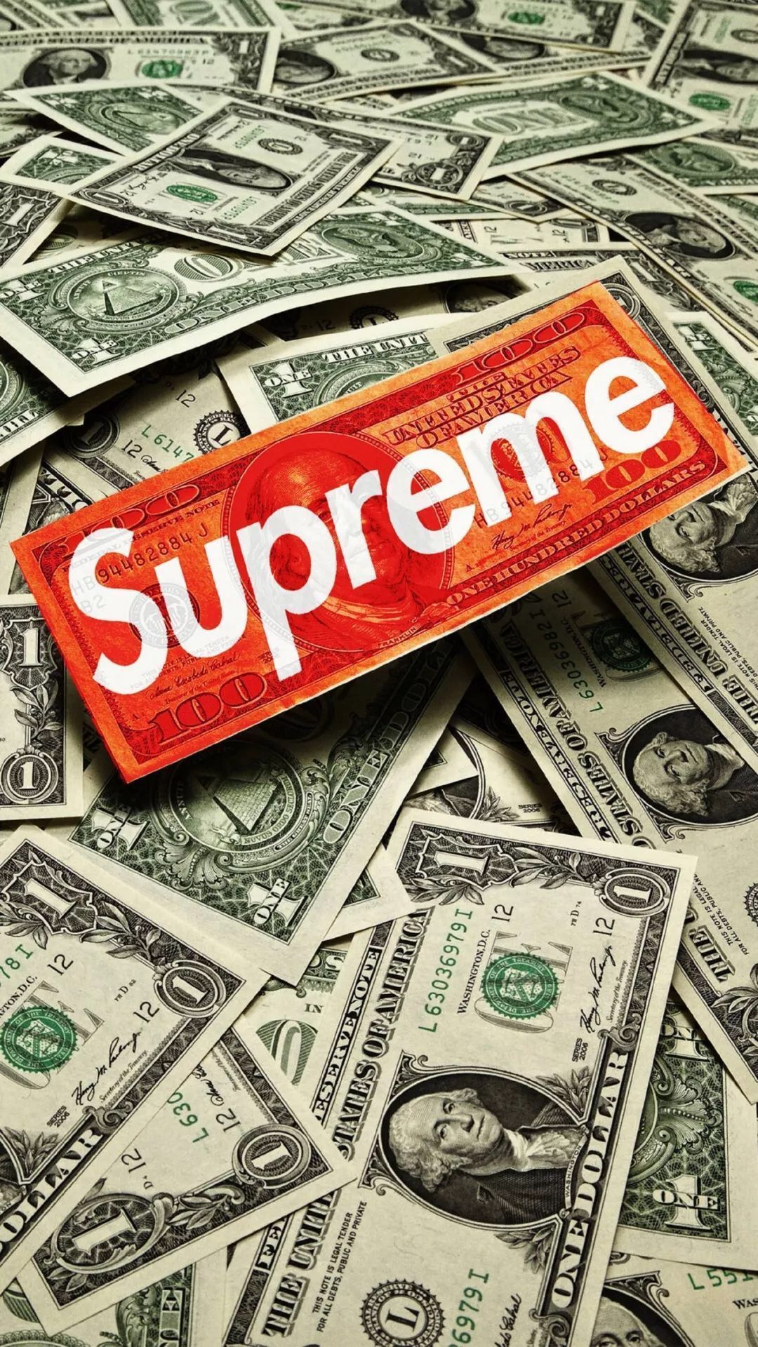 Gold Money iPhone Background. Supreme iphone wallpaper, Supreme wallpaper, iPhone background