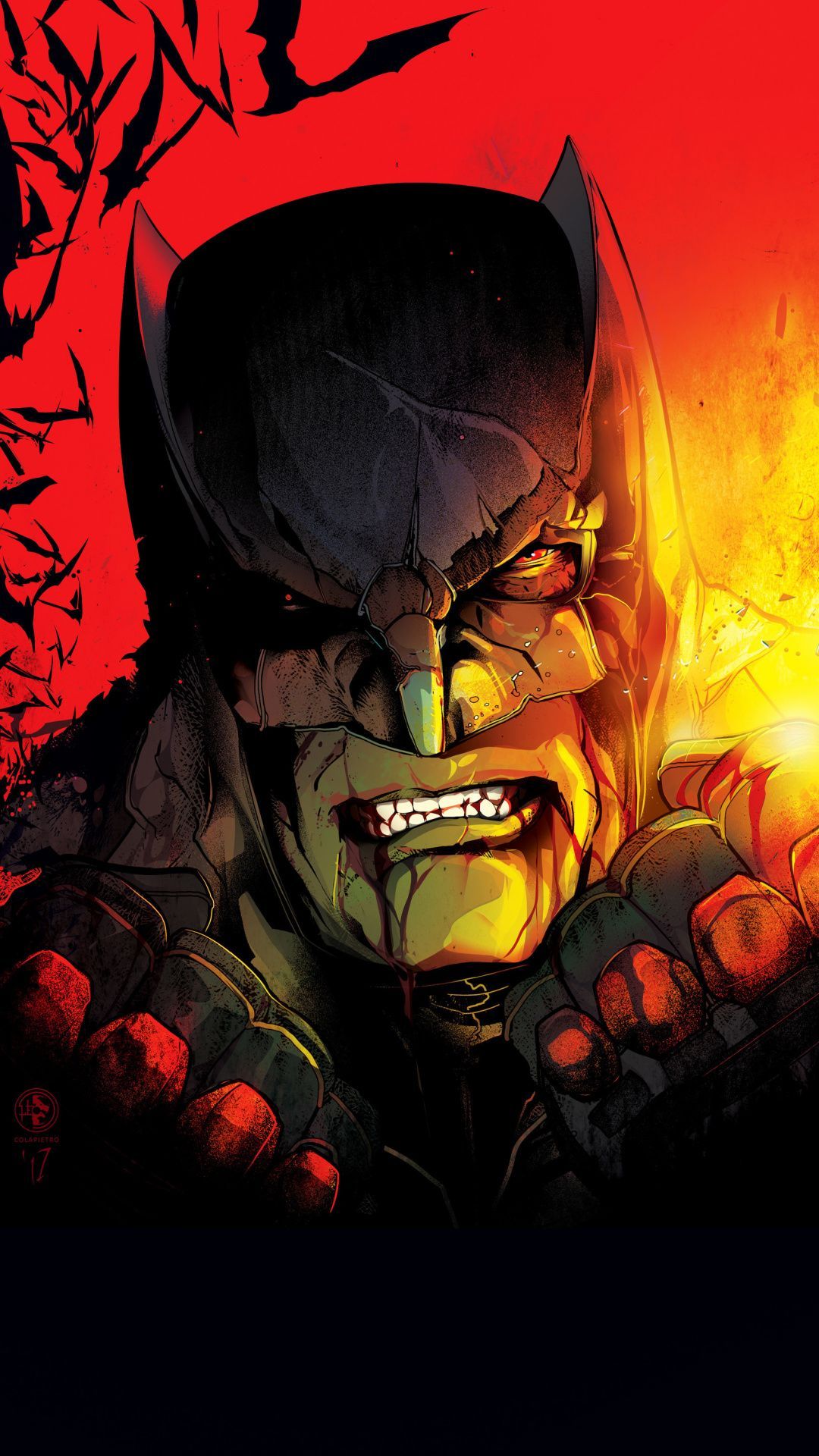 Dark warrior, artwork, superhero, batman, 1080x1920 wallpaper. Batman the dark knight, Batman vs darkseid, Batman art