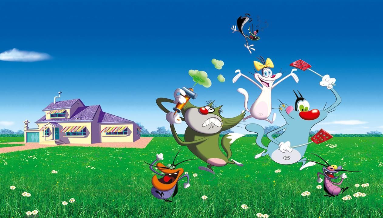 Oggy And The Cockroaches HD Wallpaper. Cartoon wallpaper hd, Cartoon wallpaper, Cartoons hd