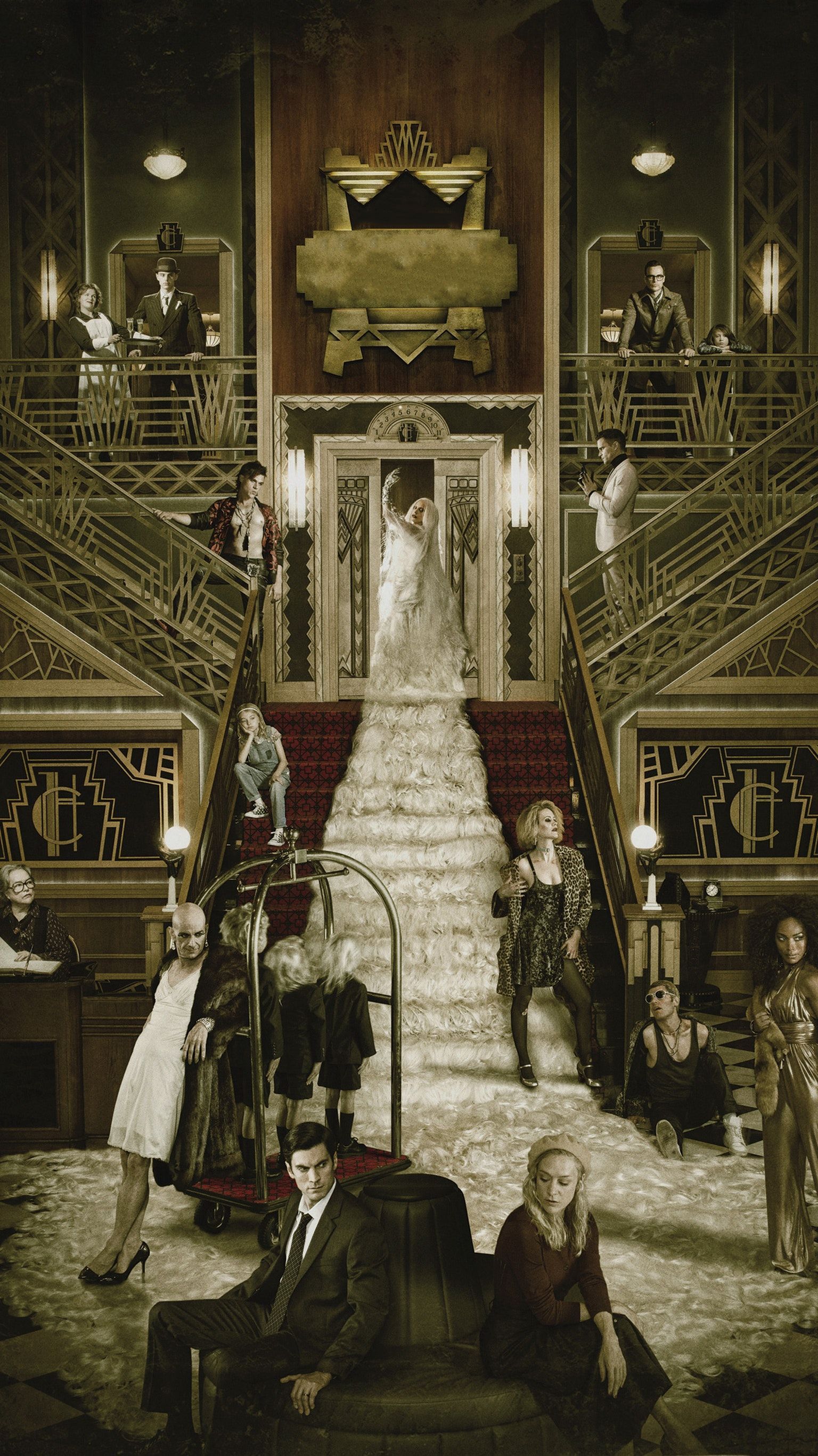 American Horror Story Phone Wallpaper. Moviemania. American horror story hotel, American horror story seasons, American horror