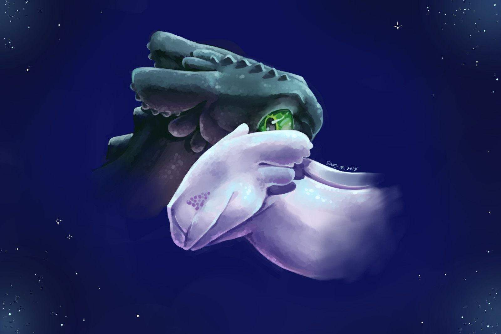 Toothless and the Light Fury (fanart), Dani Mays