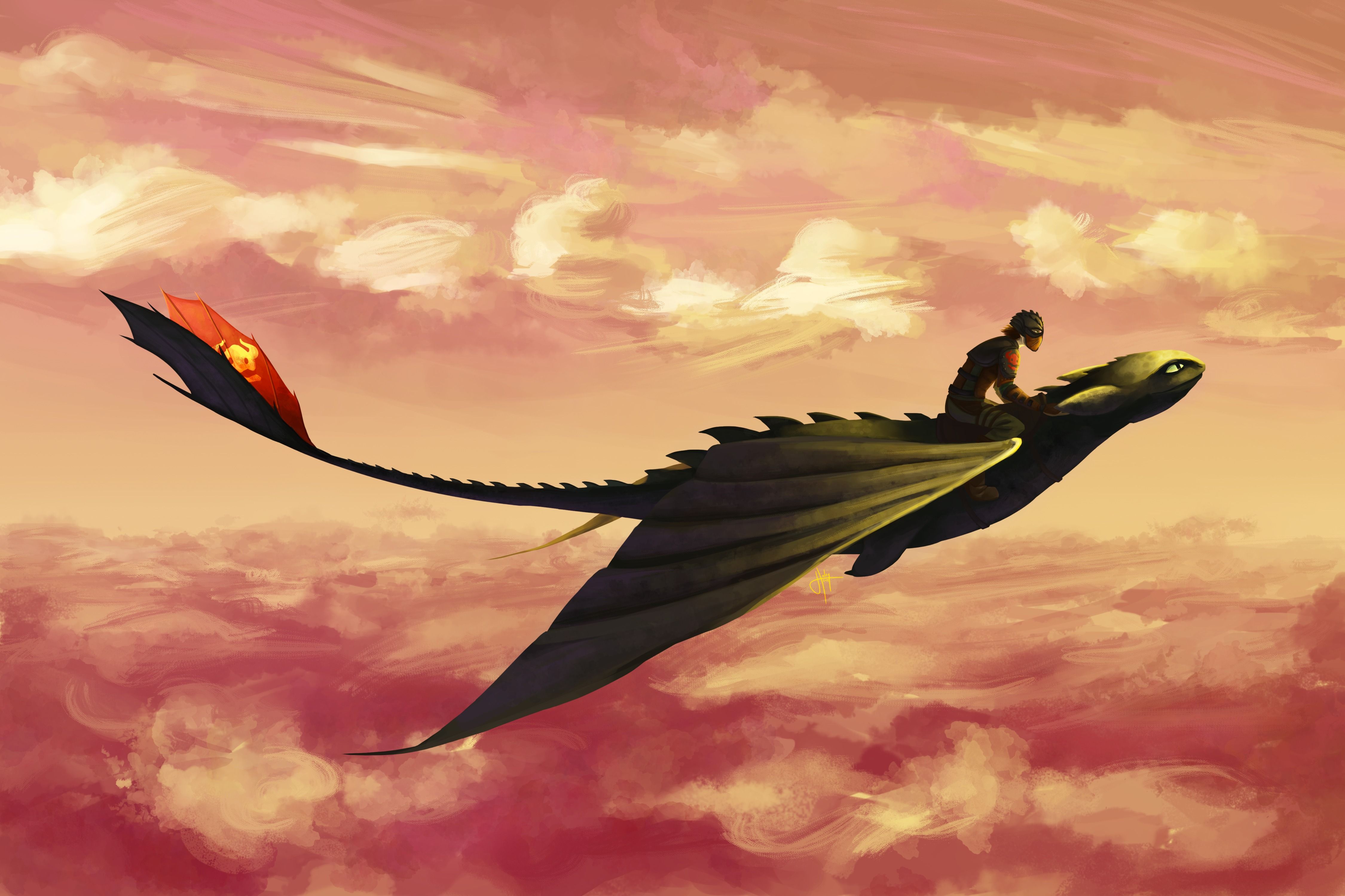 Hiccup and Toothless Flying Wallpaper, HD Movies 4K Wallpapers, Image, Phot...