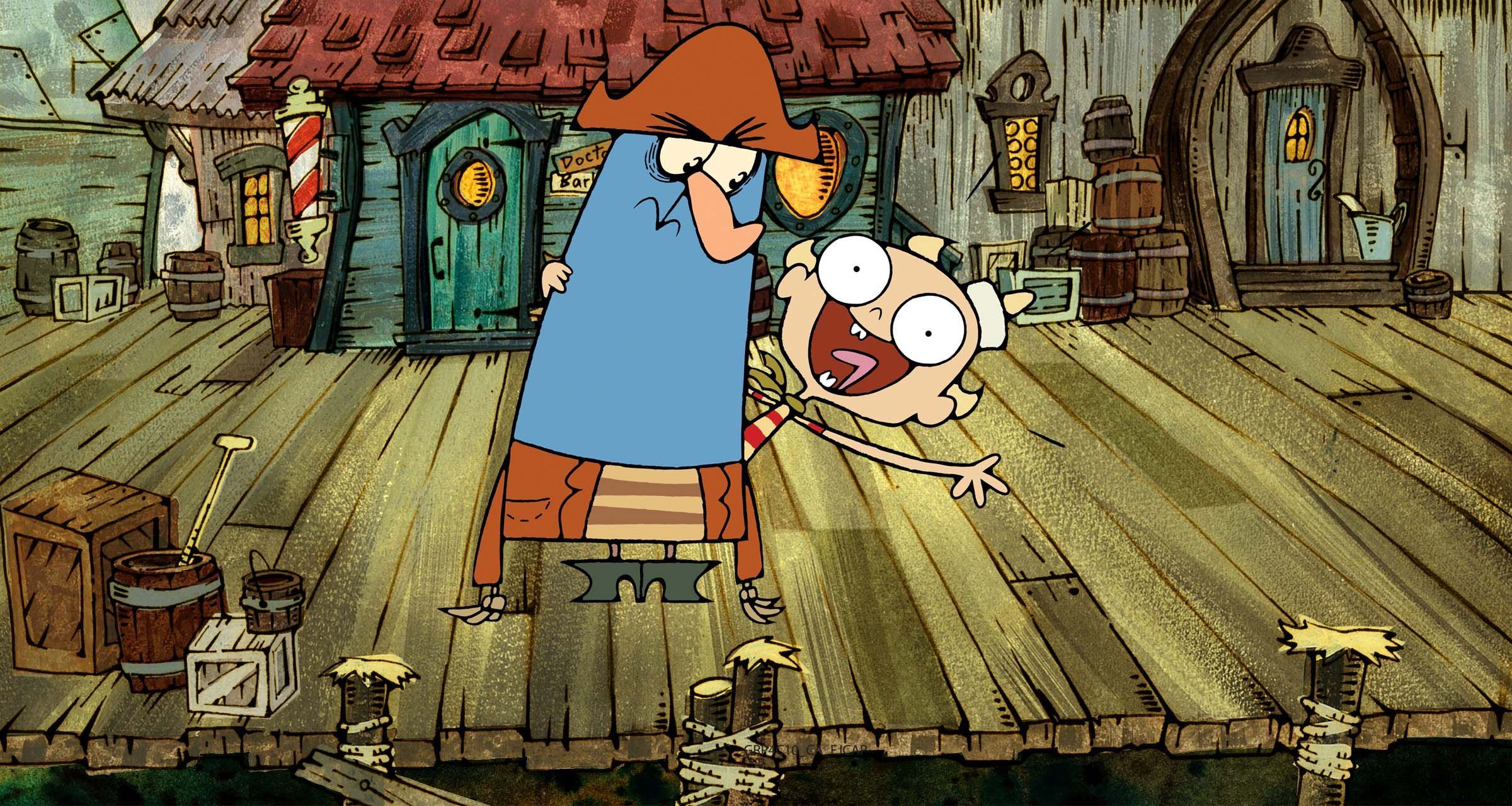 Flapjack and Captain K'nuckles. I really miss this show, Flapjack is the cutest <3. Misadventures of flapjack, Cartoon art, The adventures of flapjack