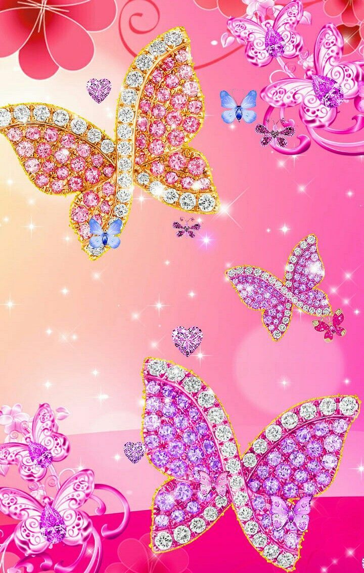 bling. Butterfly wallpaper iphone, Butterfly wallpaper, Flower phone wallpaper