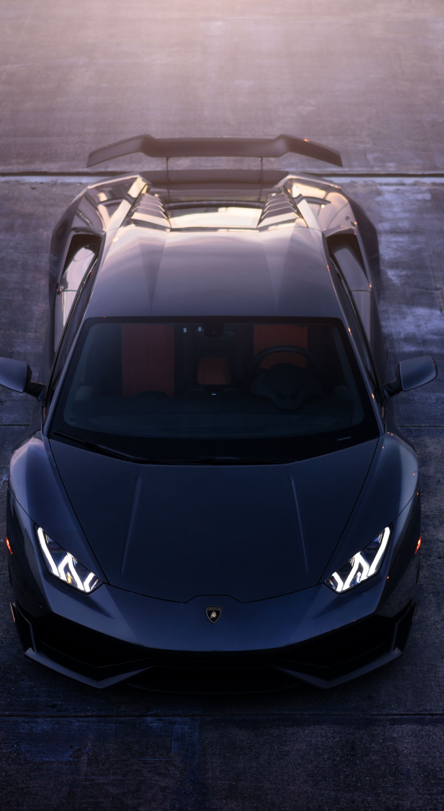 Download Black, Lamborghini Aventador, front wallpaper, 1440x Samsung Galaxy Note 8