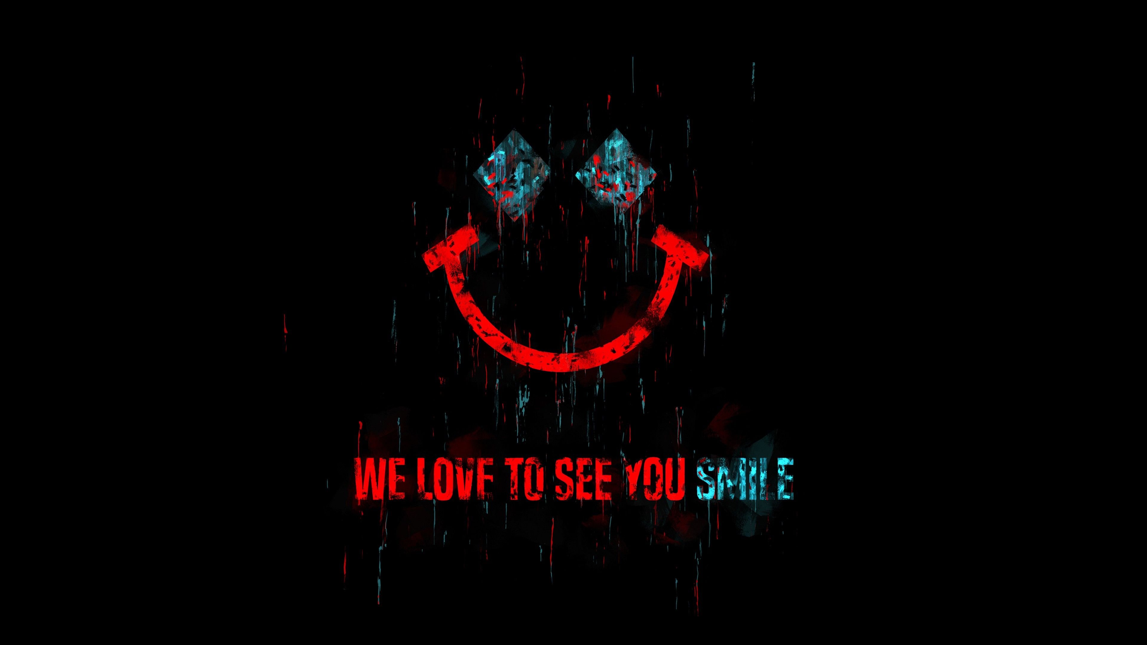 We Love to See you Smile Joker Quote 5K Wallpapers