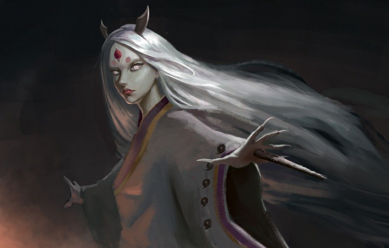 Wallpaper Naruto, sharingan, byakugan, Ootsutsuki Kaguya, by JunTing Chen image for desktop, section арт