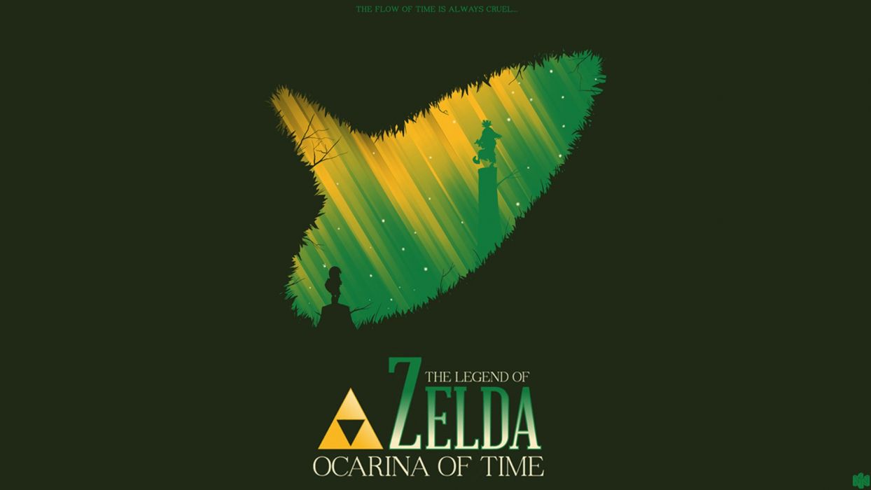 Nintendo video games minimalistic Link Zelda Ganondorf triforce Hyrule The Legend of Zelda fan art Nintendo 64 The Legend of Zelda: Ocarina of Time green background Shigeru Miyamoto wallpaperx1080