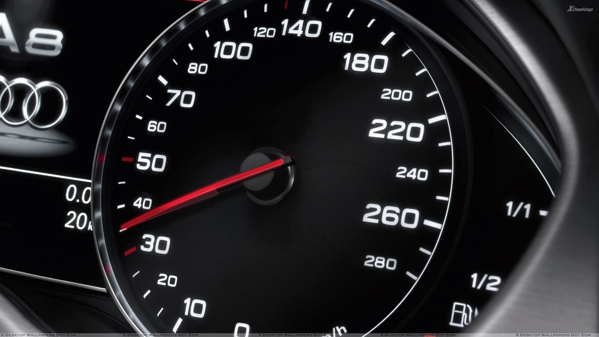 Speed O Meter Closeup Of 2011 Audi A8 Wallpaper
